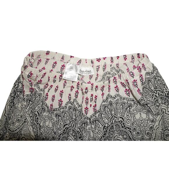 Forbidden Los Angeles Boho Maxi Skirt M – Patchwork Paisley Print, Embellished - Picture 3 of 6